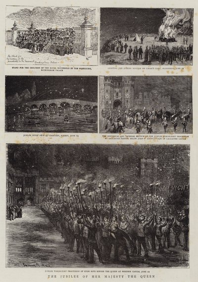 Het jubileum van Hare Majesteit de Koningin door Alfred Chantrey Corbould