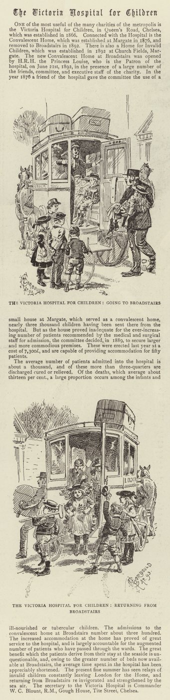 Het Victoria Ziekenhuis voor Kinderen door Alfred Chantrey Corbould