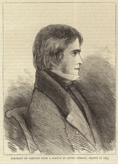 Portret van Thomas Carlyle door Alfred Comte d