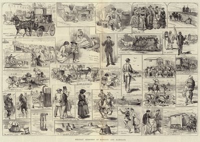 Vakantieschetsen in Margate en Ramsgate door Alfred Courbould