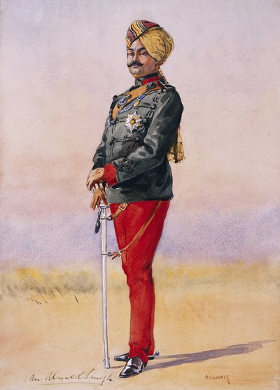 Ere-Majoor H.H. Sir Umed Singh Bahadur, Maharao van Kota, illustratie voor 