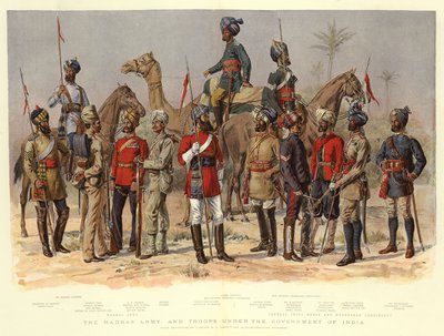 Het Madras-leger en troepen onder de regering van India door Alfred Crowdy Lovett