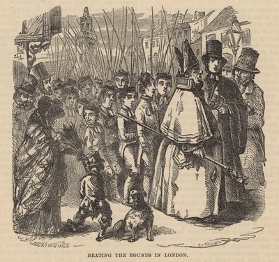 Het afbakenen van de grenzen van Londen door Alfred Crowquill