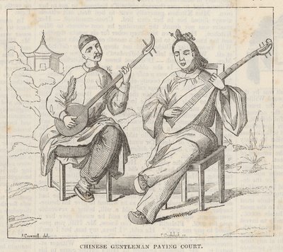 Chinese heren spelen hofspel door Alfred Crowquill