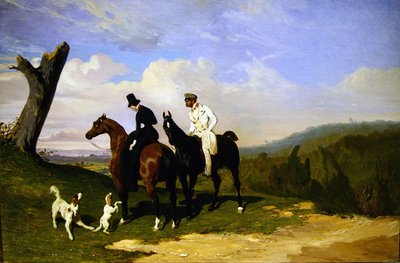 Een pauze tijdens het rijden met de honden door Alfred Dedreux
