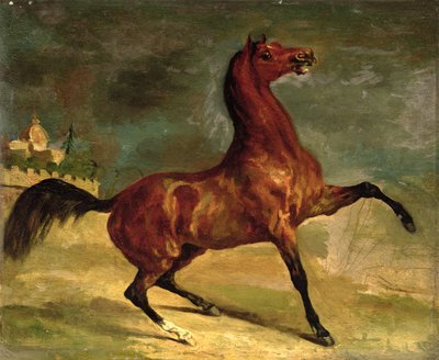 Een Paard in een Landschap door Alfred Dedreux