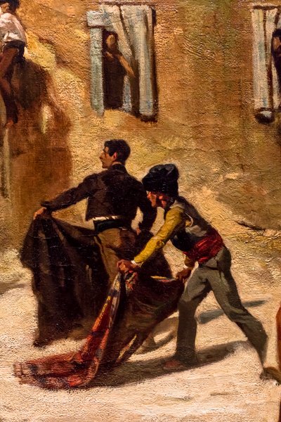 Gevecht van novillos, detail door Alfred Dehodencq