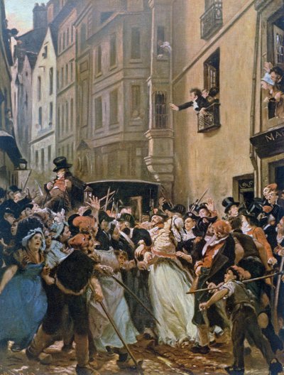 De arrestatie van Charlotte Corday door Alfred Dehodencq