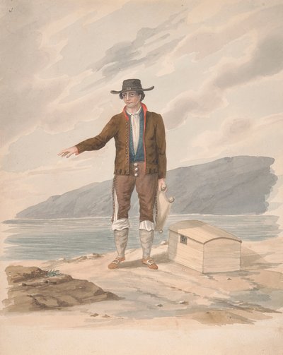 Man staand aan de kust - Hierro door Alfred Diston