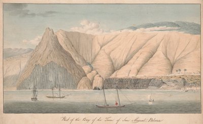Deel van de baai van de stad San Miguel, La Palma door Alfred Diston