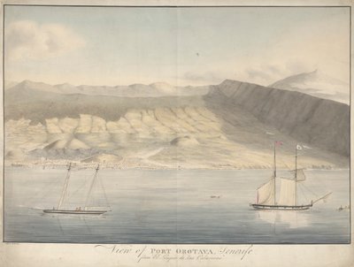 Uitzicht op Port Orotava, Tenerife, vanaf El Limpio de Las Calaveras door Alfred Diston