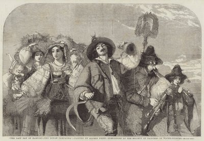 De Laatste Dag van de Oogst, de Romeinse Campagna door Alfred Downing Fripp