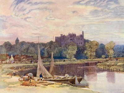 Arundel Kasteel, vanaf de Arun door Alfred East