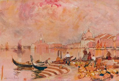 Avondgloed, Venetië, ca. 1895 door Alfred East