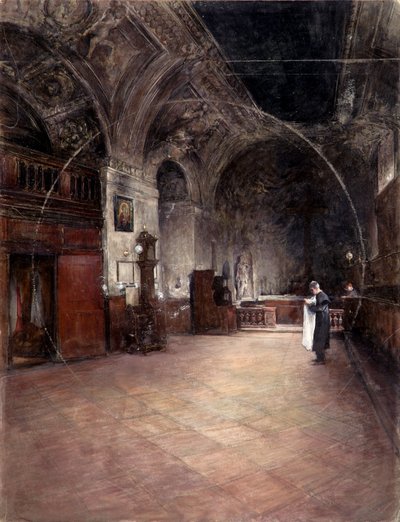 De sacristie van de Stephanskerk in Wenen door Alfred Edler von Pflügl