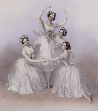 Het beroemde Pas De Quatre gecomponeerd door Jules Perrot, zoals gedanst in Her Majesty