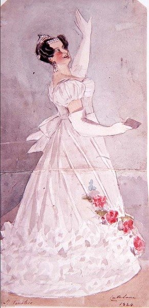 Angelica Catalani in Il Fanatico, 1824 door Alfred Edward Chalon