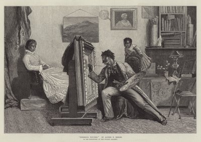 Laatste Hand, in de Tentoonstelling in de Dudley Gallery door Alfred Edward Emslie