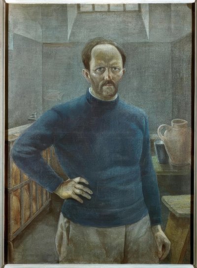 Zelfportret in de gevangenis door Alfred Frank
