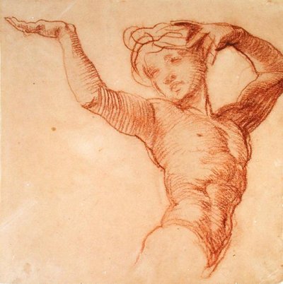 Studie van een naaktfiguur door Alfred George Stevens
