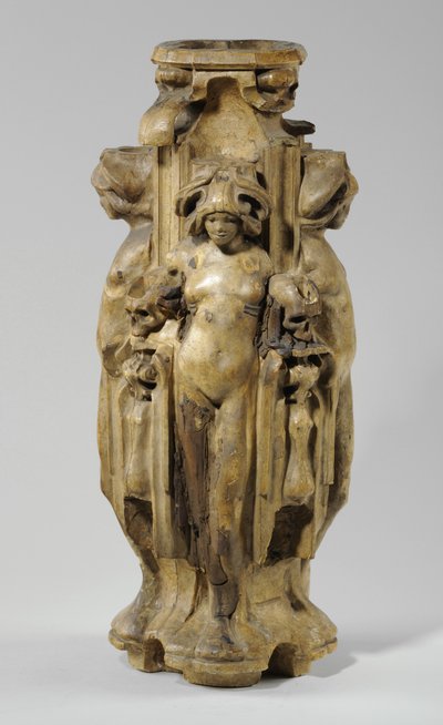 Een van 9 maquettes voor de Sam Wilson schoorsteenmantel, c.1908-14 (gips & schellak) door Alfred Gilbert