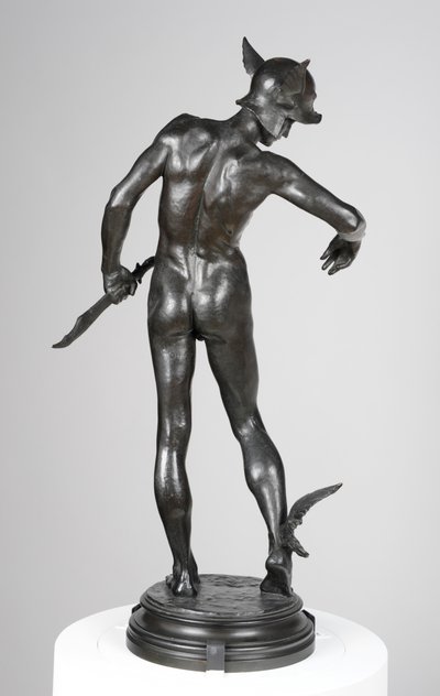 Perseus Bewapent Zich door Alfred Gilbert
