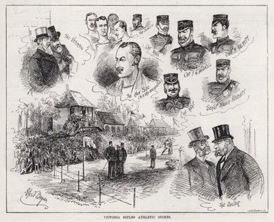 Victoria Rifles Atletieksporten (gravure) door Alfred Gish Bryan