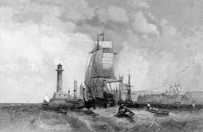 Margate, Kent, gegraveerd door Henry Wallis, c.1830 door Alfred Gomersal Vickers