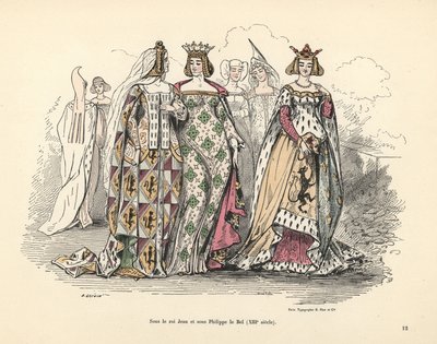 Adellijke vrouwen in de tijd van Koning Jan II en Filips de Goede van Frankrijk door Alfred Grevin