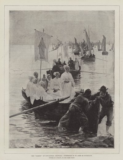 De vergeving in Concarneau, Bretagne, Zusterorde van St. Anne de Fouesnant door Alfred Guillou