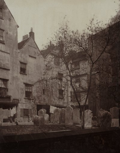 St. Bartholomews: Het kerkhof met uitzicht op Cloth Fair door Alfred H. Bool