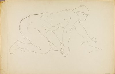 Kruipend naakt door Alfred H. Maurer