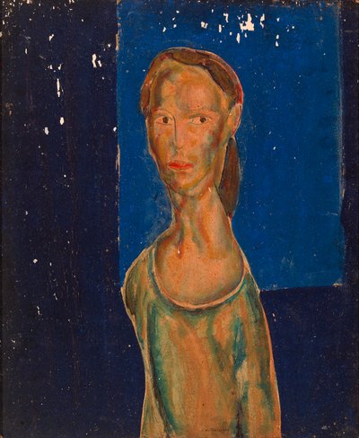 Portret van een vrouw door Alfred H. Maurer