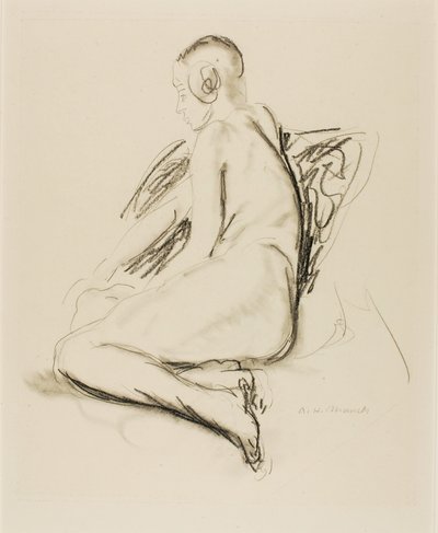 Zittend naakt door Alfred H. Maurer