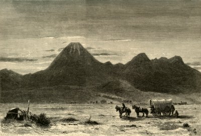 Lassens Butte, Sacramento Valley, 1872 door Alfred Harral