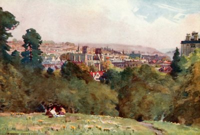 Bristol, vanaf Clifton Observatory (kleur litho) door Alfred Heaton Cooper