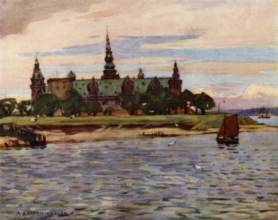Denemarken: Helsingør, Kasteel Kronborg door Alfred Heaton Cooper
