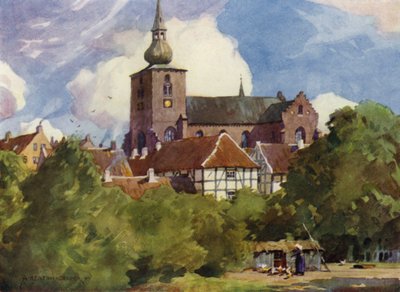 Denemarken: Randers Kerk, Noord-Jutland door Alfred Heaton Cooper
