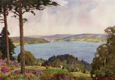 Denemarken: Vejle Fjord, Zuid-Jutland door Alfred Heaton Cooper