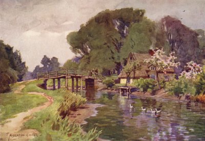 Flatford Brug, Suffolk door Alfred Heaton Cooper