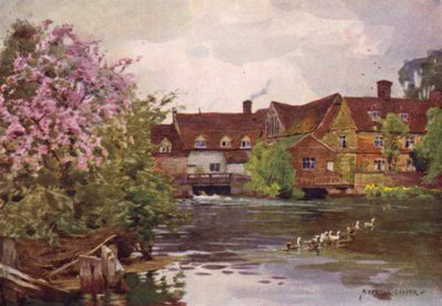 Flatford Mill, East Bergholt, Suffolk door Alfred Heaton Cooper