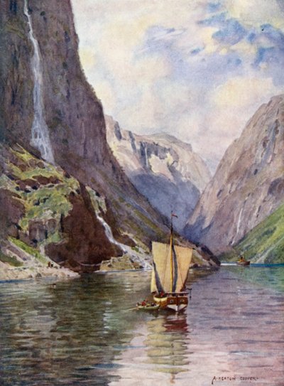 Gudvangen, Sognefjord door Alfred Heaton Cooper