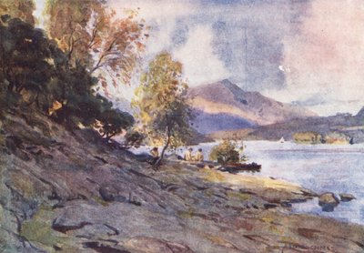 Lake District: Aan de Oevers van Derwentwater door Alfred Heaton Cooper