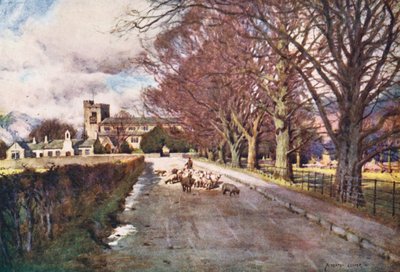 Lake District: Crosthwaite Kerk, Keswick door Alfred Heaton Cooper