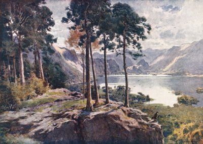 Lake District: Derwentwater, vanaf Castle Head, een heldere ochtend door Alfred Heaton Cooper