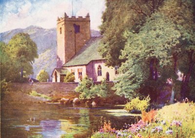 Lake District: Grasmere Kerk door Alfred Heaton Cooper