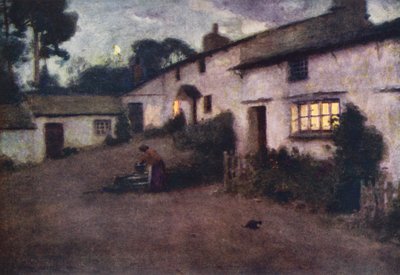 Lake District: Maanlicht en lamplicht, Coniston door Alfred Heaton Cooper