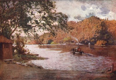 Lake District: De oude veerboot, Windermere door Alfred Heaton Cooper