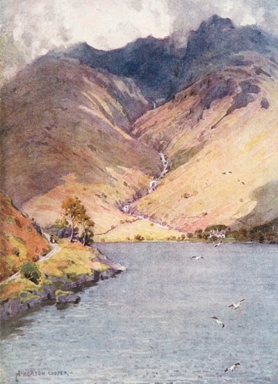 Lake District: Wastwater en Scawfell door Alfred Heaton Cooper