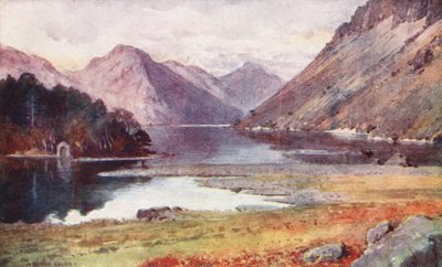 Lake District: Wastwater, vanaf Strands door Alfred Heaton Cooper